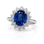 Royal Sapphire Halo Ring