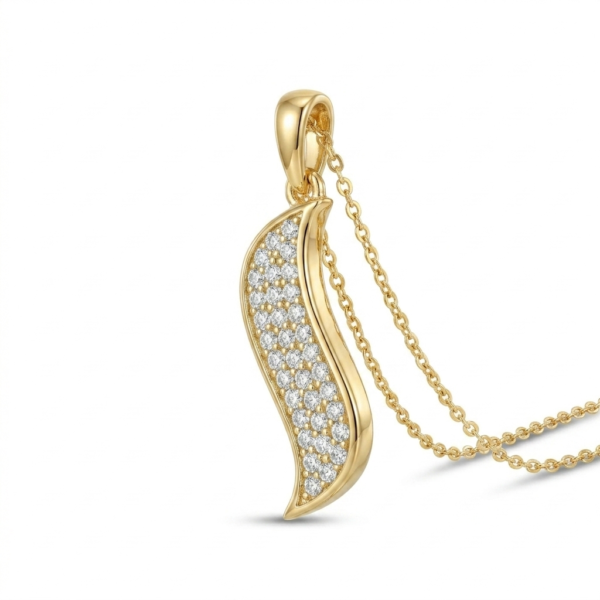 Aurora Diamond Wave Pendant