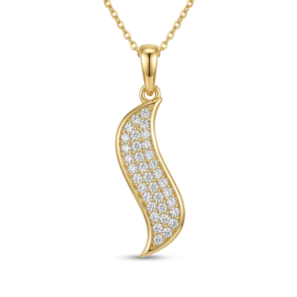 Aurora Diamond Wave Pendant